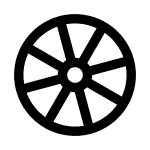 Wheel Icon from Mynaui Line Set