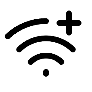 Wifi Plus Icon from Mynaui Line Set