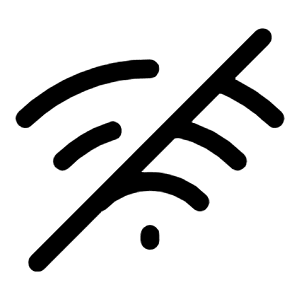 Wifi Slash Icon from Mynaui Line Set