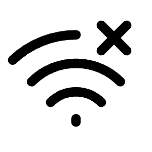 Wifi X Icon from Mynaui Line Set