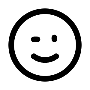 Wink Circle Icon from Mynaui Line Set