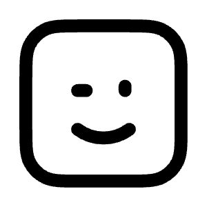 Wink Square Icon from Mynaui Line Set