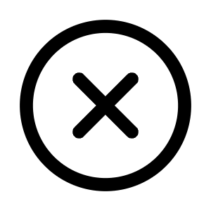 X Circle Icon from Mynaui Line Set