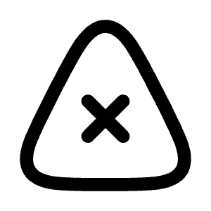 X Triangle Icon from Mynaui Line Set