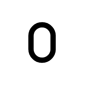 Zero Icon from Mynaui Line Set