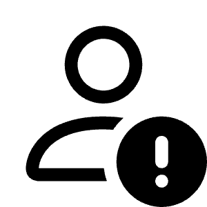Person Exclamation Icon from Bootstrap Set