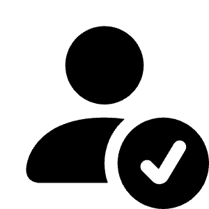 Person Fill Check Icon from Bootstrap Set