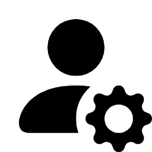 Person Fill Gear Icon from Bootstrap Set