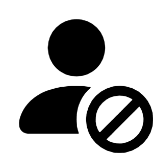 Person Fill Slash Icon from Bootstrap Set