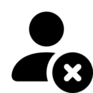 Person Fill X Icon from Bootstrap Set