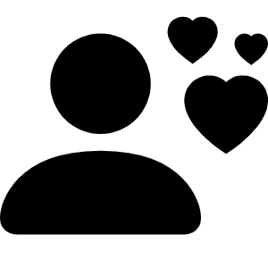 Person Hearts Icon from Bootstrap Set