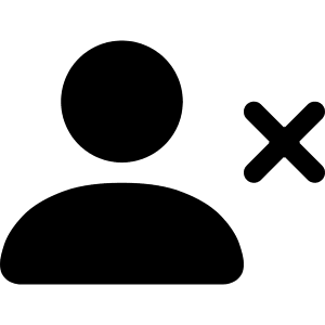 Person X Fill Icon from Bootstrap Set