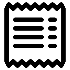 Receipt Icon from Bootstrap Set