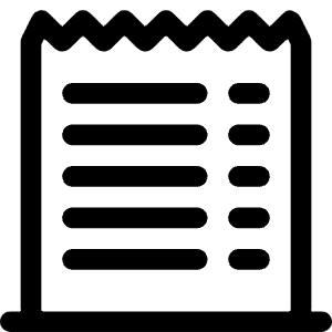 Receipt Cutoff Icon from Bootstrap Set