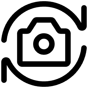 Rotate Camera Right Icon from Iconoir Regular Set