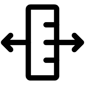 Ruler Arrows Icon from Iconoir Regular Set