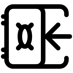 Safe Arrow Left Icon from Iconoir Regular Set