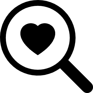 Search Heart Icon from Bootstrap Set