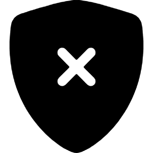 Shield Fill X Icon from Bootstrap Set