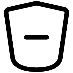 Shield Minus Icon from Iconoir Regular Set