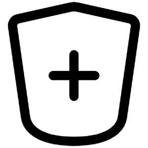 Shield Plus In Icon from Iconoir Regular Set