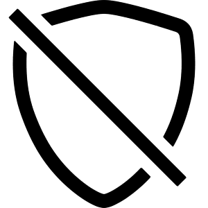 Shield Slash Icon from Bootstrap Set