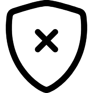 Shield X Icon from Bootstrap Set