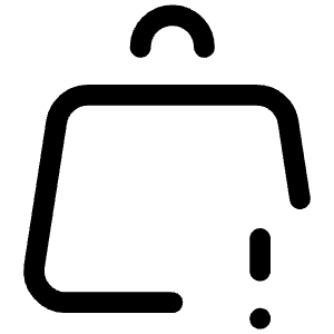 Shopping Bag Warning Icon from Iconoir Regular Set