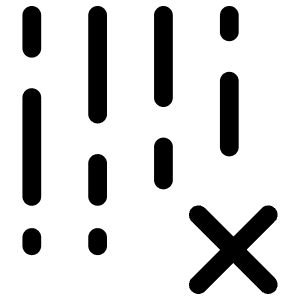 Shopping Code Xmark Icon from Iconoir Regular Set