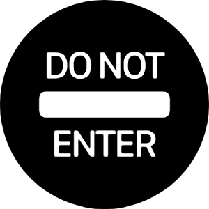 Sign Do Not Enter Fill Icon from Bootstrap Set