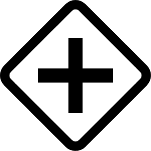 Sign Intersection Icon from Bootstrap Set