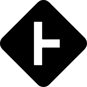 Sign Intersection Side Fill Icon from Bootstrap Set