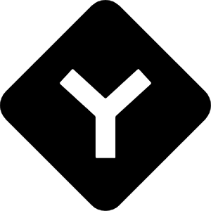 Sign Intersection Y Fill Icon from Bootstrap Set