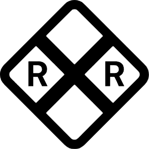 Sign Railroad Icon from Bootstrap Set