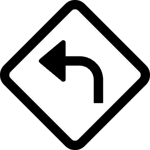 Sign Turn Left Icon from Bootstrap Set