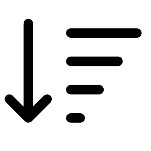 Sort Down Icon from Bootstrap Set