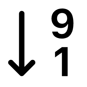 Sort Numeric Down Alt Icon from Bootstrap Set