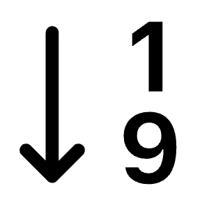 Sort Numeric Down Icon from Bootstrap Set