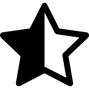 Star Half Icon from Bootstrap Set