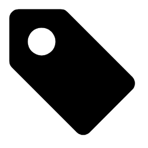 Tag Fill Icon from Bootstrap Set