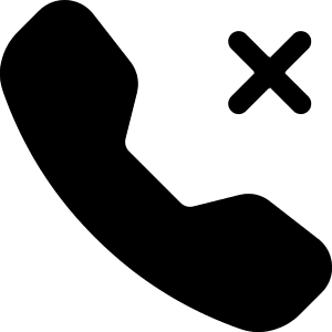 Telephone X Fill Icon from Bootstrap Set