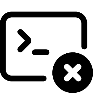 Terminal X Icon from Bootstrap Set