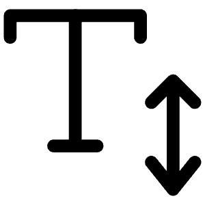 Text Arrows Up Down Icon from Iconoir Regular Set