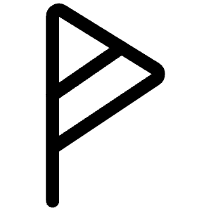 Triangle Flag Two Stripes Icon from Iconoir Regular Set