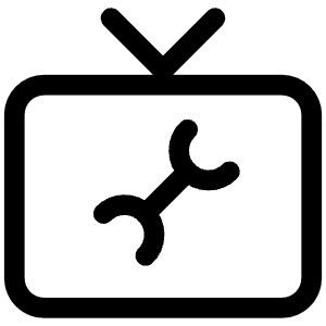 Tv Fix Icon from Iconoir Regular Set