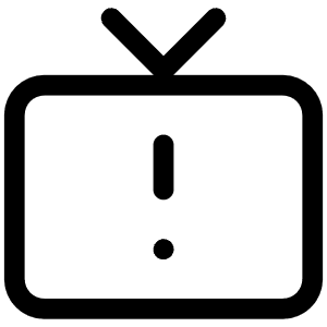 Tv Warning Icon from Iconoir Regular Set