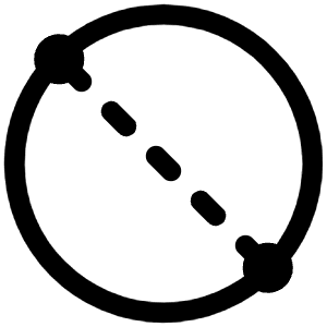 Two Points Circle Icon from Iconoir Regular Set