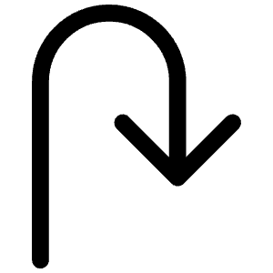 U Turn Arrow Right Icon from Iconoir Regular Set