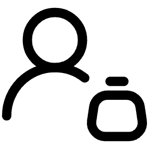 User Bag Icon from Iconoir Regular Set
