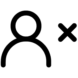 User Xmark Icon from Iconoir Regular Set